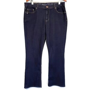 Reitmans Bootcut Stretch Denim Jeans Dark Blue Wash Womens Size 13